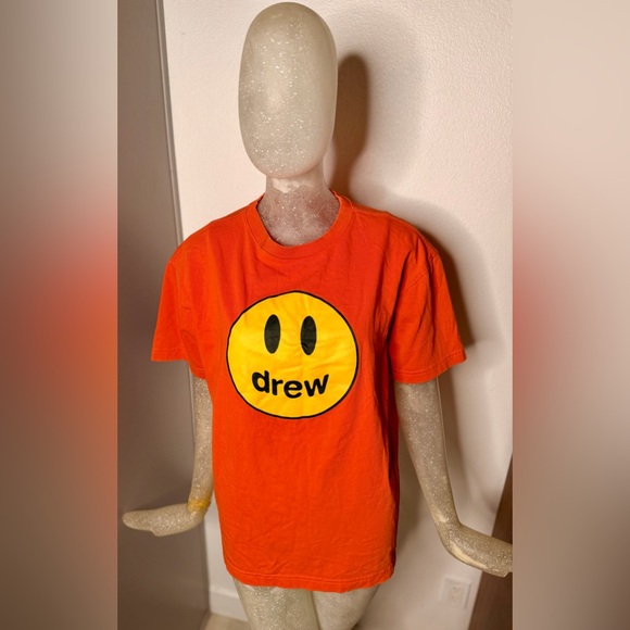 DREW House Mascot Original Orange Short Sleeve Tee Shirt. Size Medium